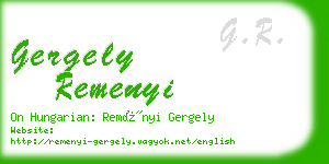 gergely remenyi business card